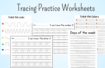 Sight Words Worksheets Printable | Read Trace Write | Writing Practice | Learning Activities | Printable PDF Download - CraftyMindslab